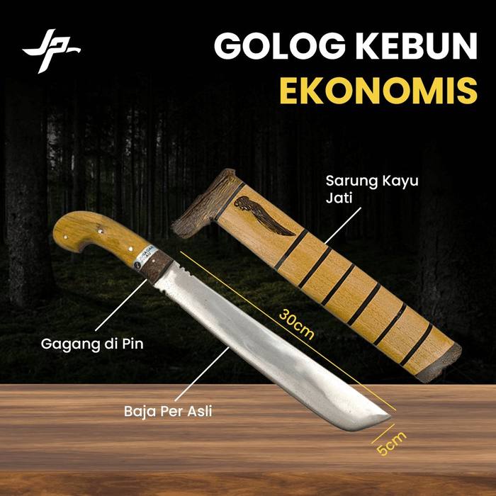 Golok Kebun Ekonomis 30cm Sarung Kayu Jati